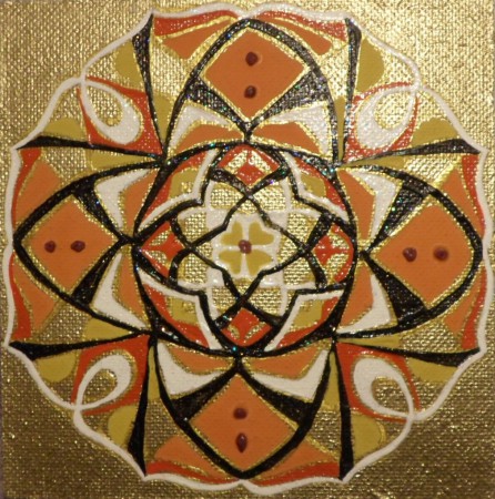 Mandala na prosperitu a radosť zo života pre muža ❤ 20x20 cm